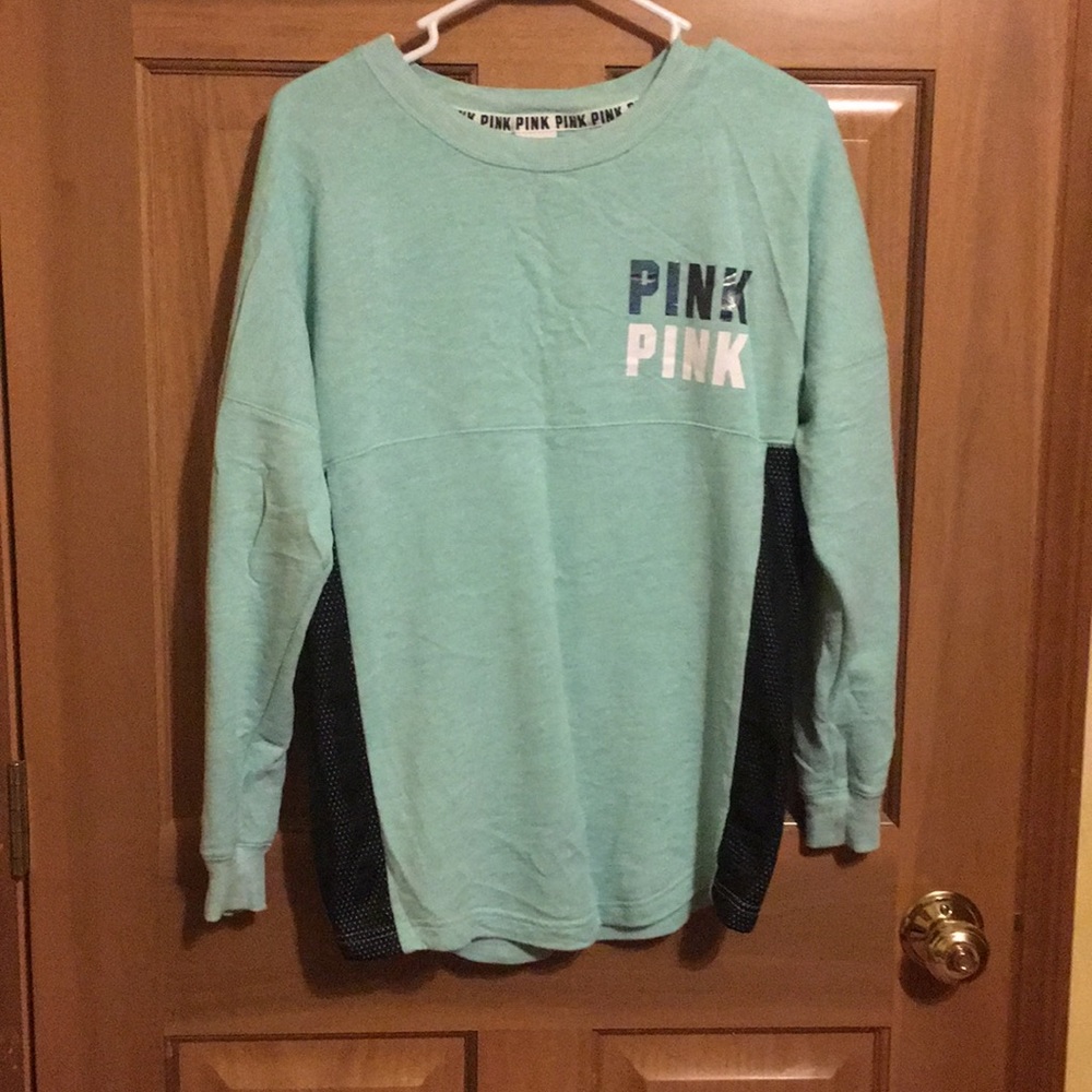 Pink long sleeve teal shirt size XS